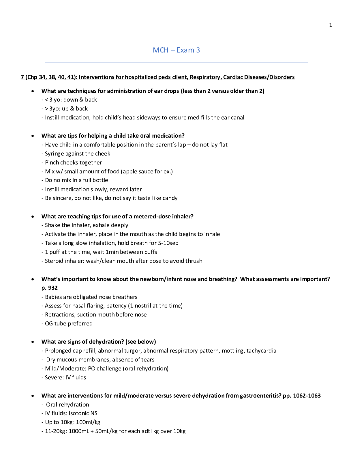 Preview image for NUR 2633 / NUR2633 Exam 3: Maternal Child Health Exam 3 Study Guide (Latest 2021/2022) Rasmussen